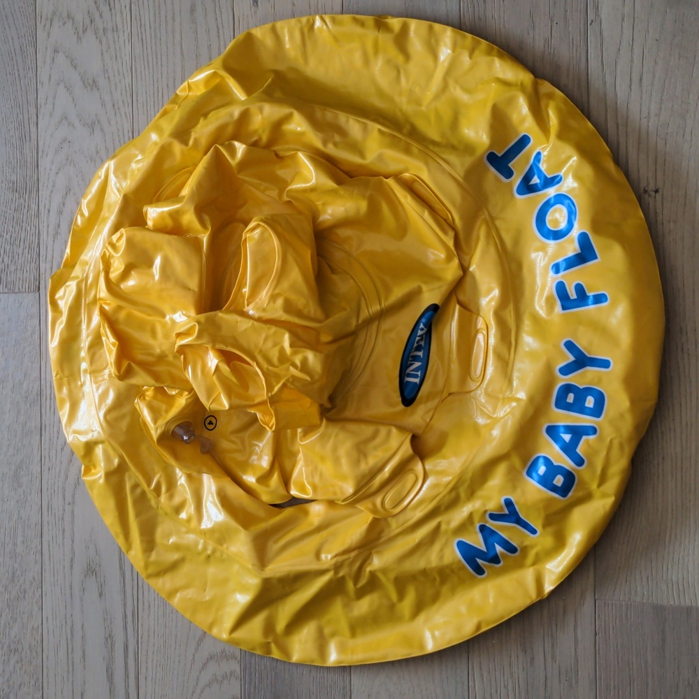 Intex yellow baby float pool safety